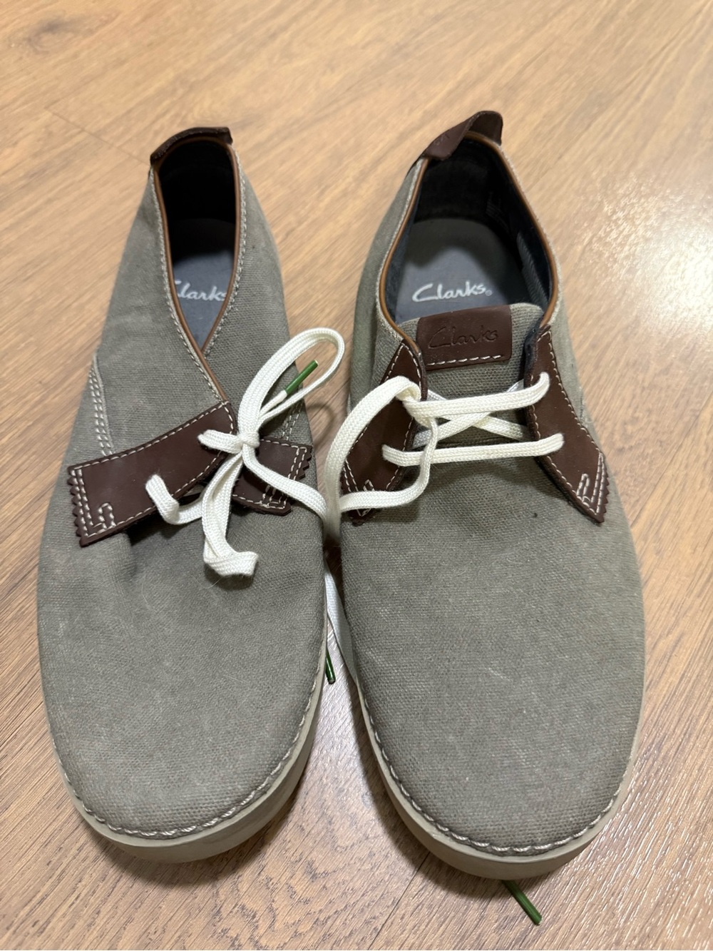 Men’s Clarks Neelox Vibe Gray Canvas Casual Lace-Up Shoes